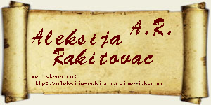 Aleksija Rakitovac vizit kartica